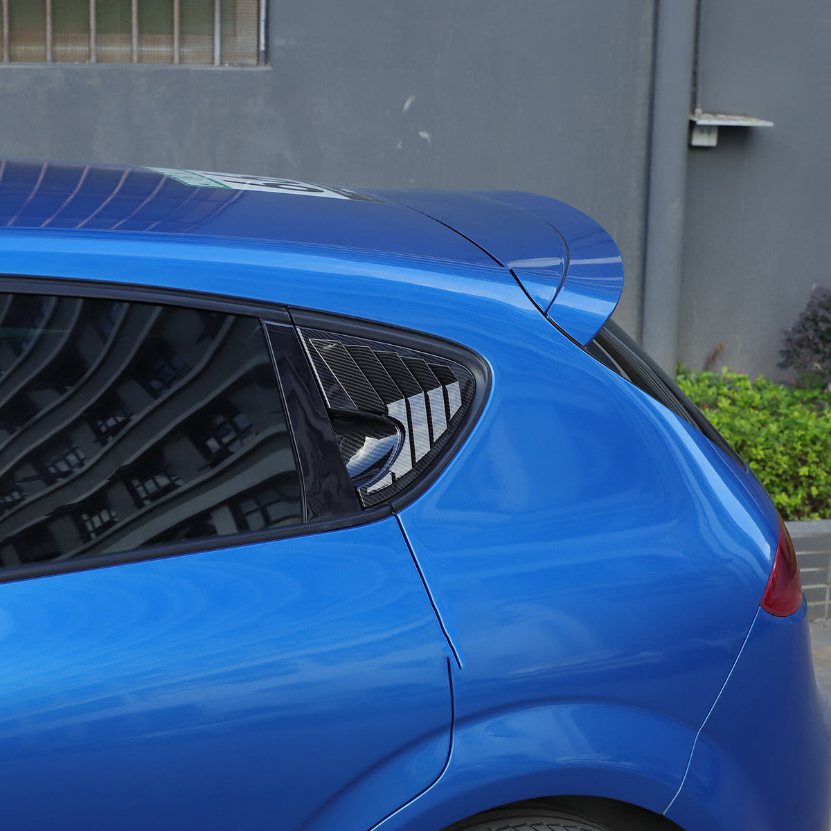ABS Carbon Fiber Rear Side Window Louver Shutter Cover For Seat Leon MK2 08-12 10