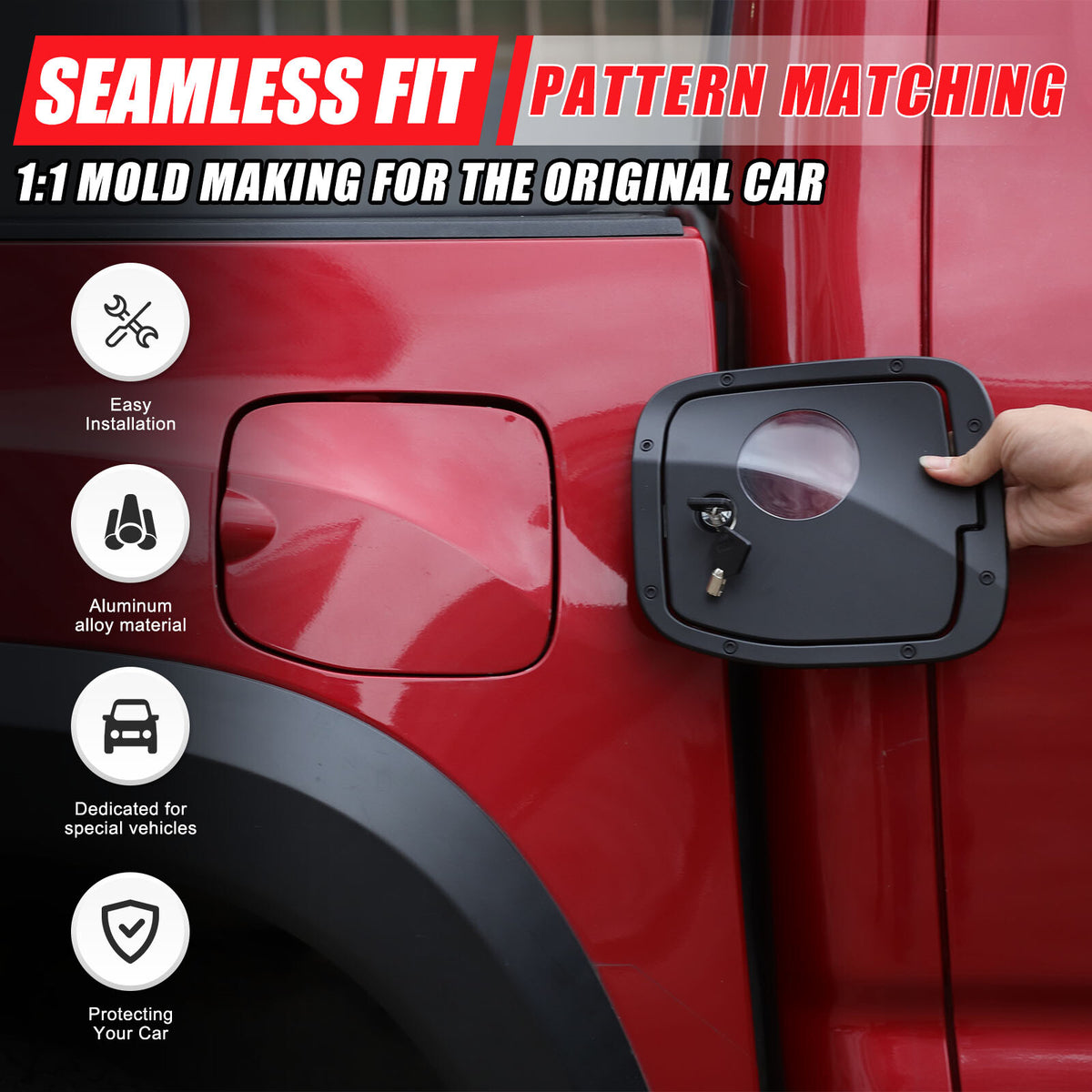 Alloy Locking Fuel Door Gas Tank Cap Cover Lock Key For Toyota Tacoma 2016-2023 20