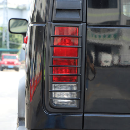 Matte Black Rear Tail Light Lamp Trim Cover Frame Fit For Hummer H2 2003-2009 8