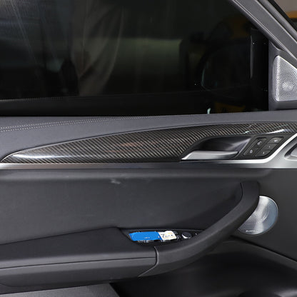 Real Dry Carbon Fiber Interior Door Panel Trim For BMW X3 G01 X4 G02 2018-21 US 7