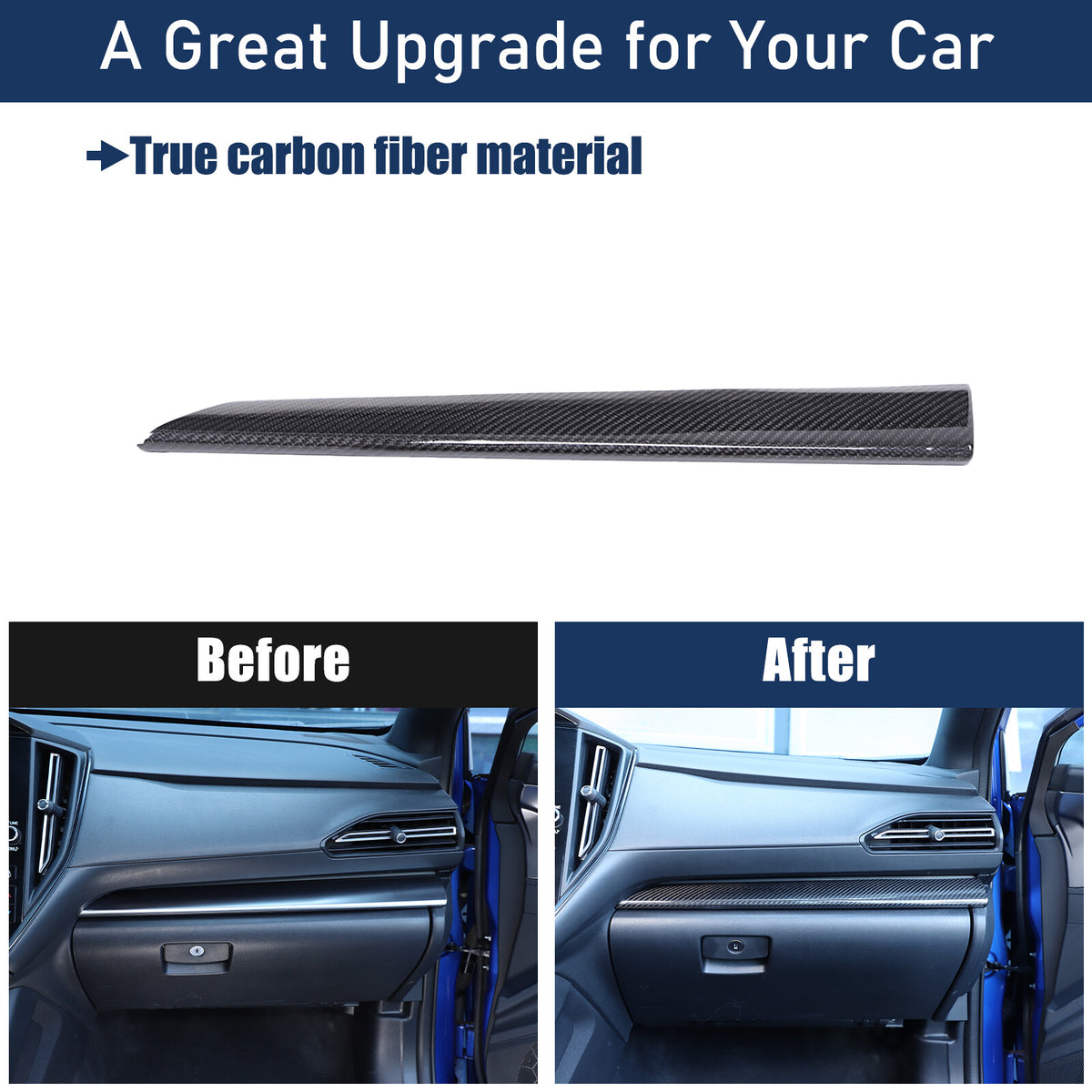 Real Carbon Fiber Console Dashboard Trim Cover For Subaru WRX STI VB 22-26 US 8