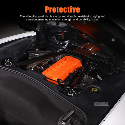 Orange Replacement Engine hood panel Trim Cover For Corvette C8 2020-26 13