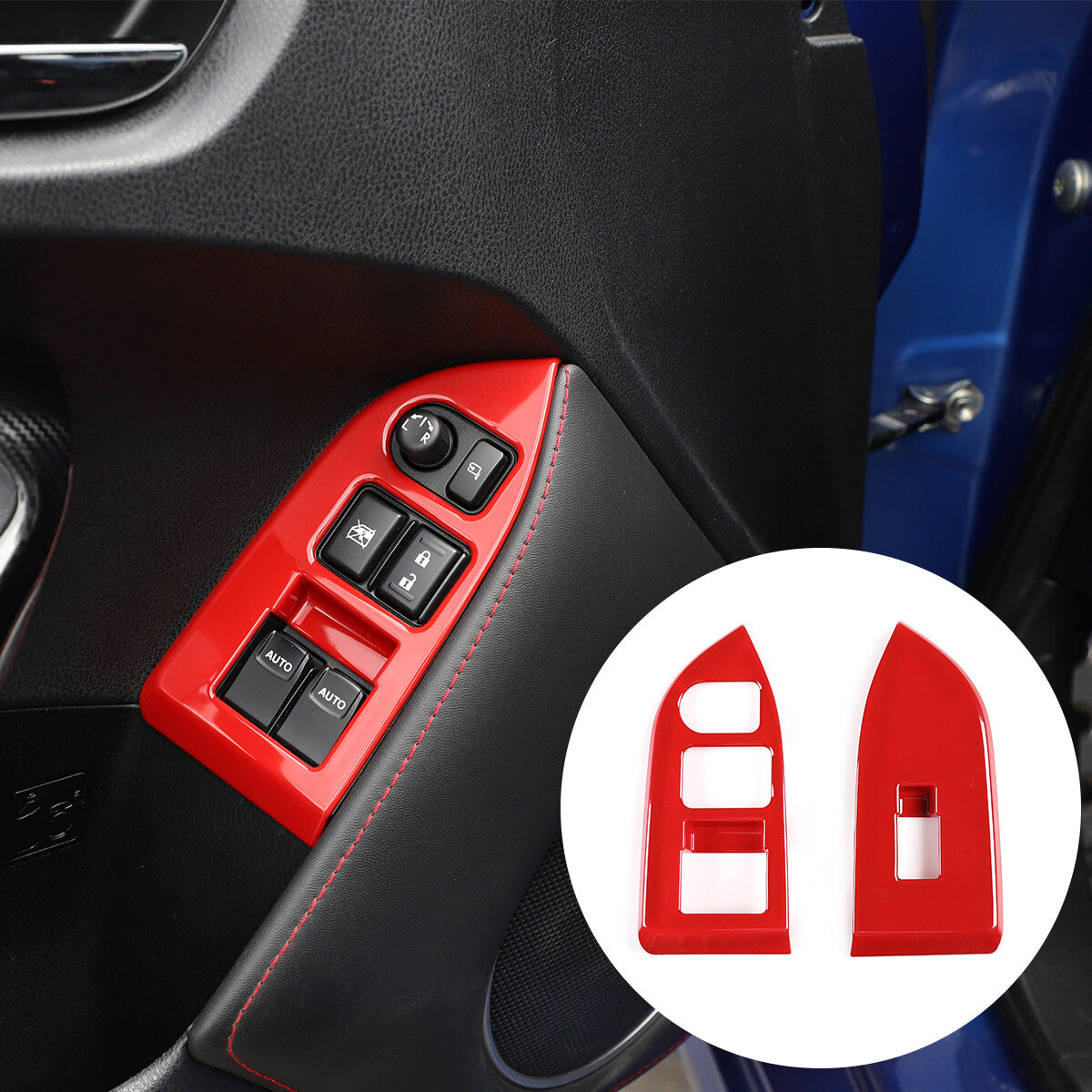 For Toyota 86 Subaru BRZ 12-20 Scion FR-S Interior Decorative Trim Red ABS 11PCS 12