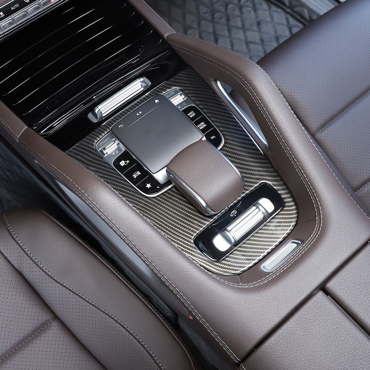 ABS Carbon Fiber Interior Center Trim Set For Benz GLE W167 GLS X167 2020-2022 15