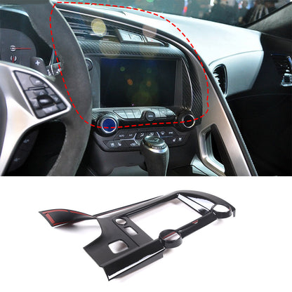 Glossy Black ABS Center Console air outlet frame Trim For Corvette C7 2014-19 2