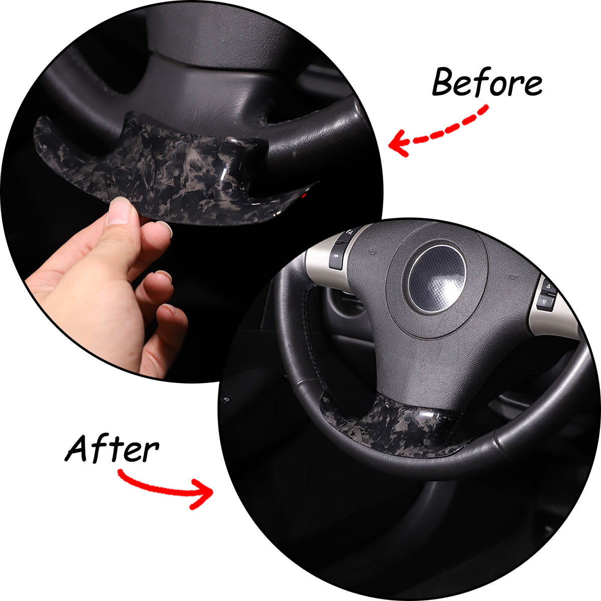 Forged Real Carbon Fiber Steering Wheel Lower Cover Trim For Corvette C6 2005-13 5