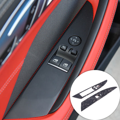 Forged Carbon Window Lift Frame Trim For BMW 8 Series G14 G15 840i M850i 2019-22 1