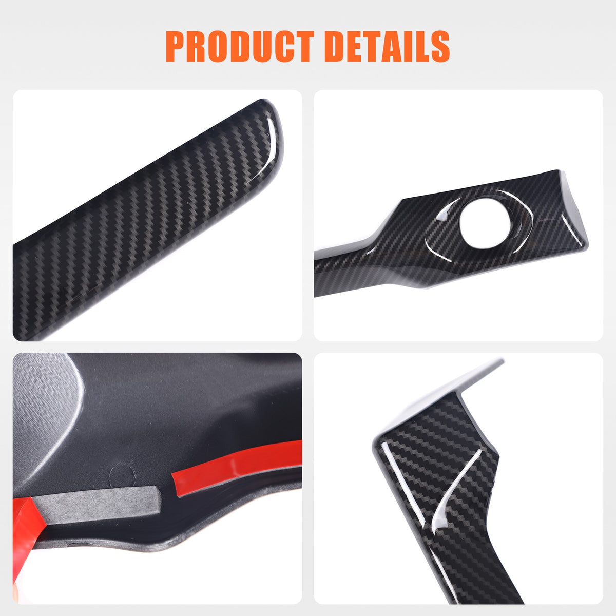 Carbon Fiber ABS Center Console Shift Panel Trim Set For Corvette C8 2026+ 20