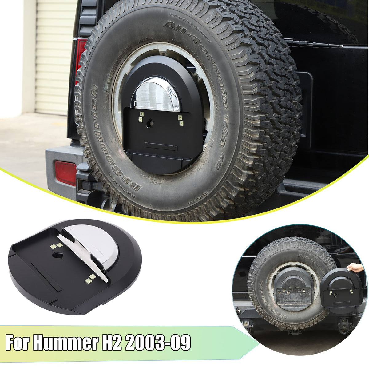 Carbon Fiber Spare Tire License Plate Bracket OE:25782333 For Hummer H2 03-09 US 2