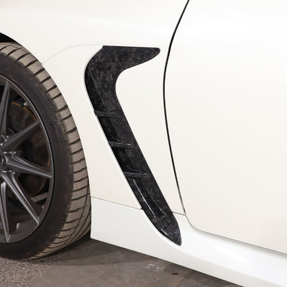 Forged Carbon Front Side Fender Air Outlet Trim For Toyota GR86 Subaru BRZ 2022+ 11