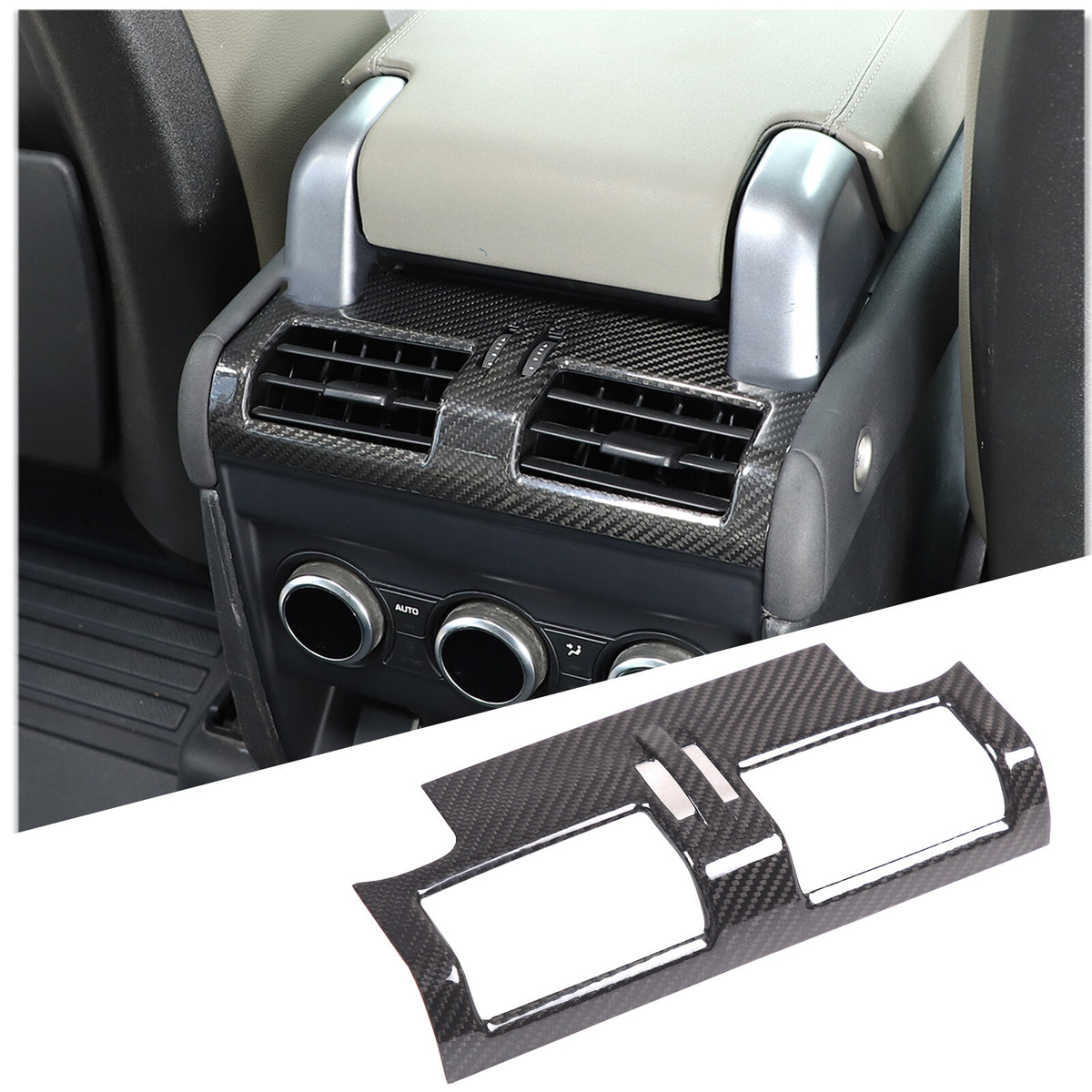 Real Carbon Fiber Rear Air Outlet Vent Panel Trim Cover For LR Defender 2020-24 15