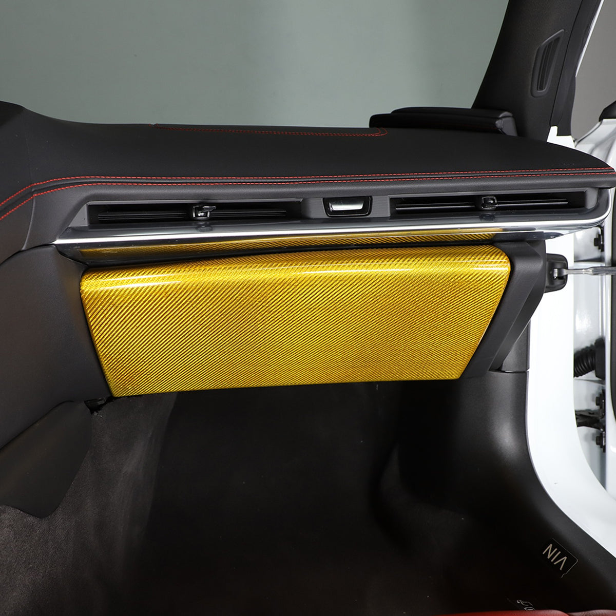 Yellow Carbon Fiber Co-pilot Storage Glove Box Trim For Corvette C8 2020-26 22