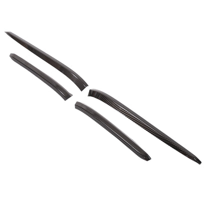 ABS Carbon Fiber Front & Rear Bumper Corner Trim Set For Cadillac Escalade 21-23 9