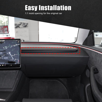 Real Carbon Fiber Dashboard Air Vent Panel Cover Trim For Tesla Model 3 23+ 4