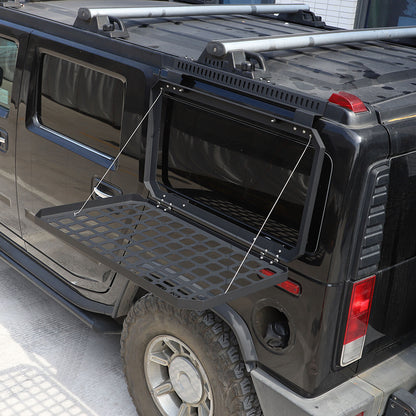 Alloy Rear Roof Climbing Ladder Rack Window Molle Panel For Hummer H2 2003-09 25