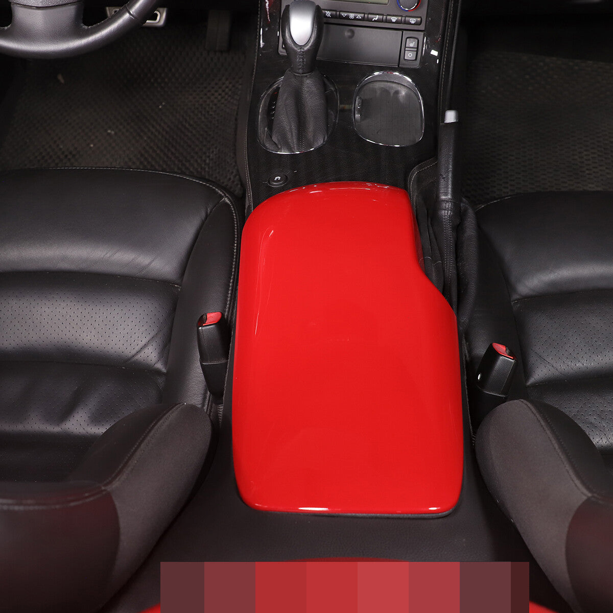 Red Center Console Armrest Box Cover Trim For Corvette C6 2005-2013 9