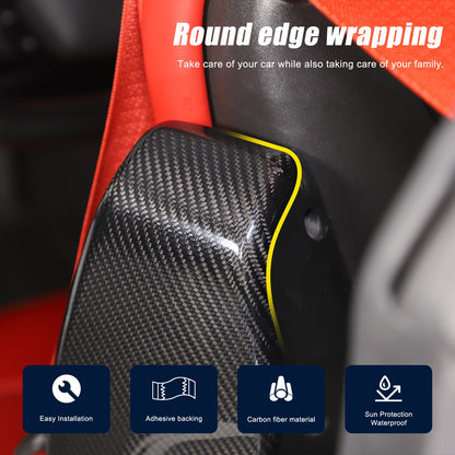 Real Dry Carbon Fiber Seat Side Cover Trim For Corvette C8 2020+ 9