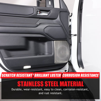 Silver Inner Door Speaker Tweeter Mesh Cover For Toyota Land Cruiser LC250 24+ 6