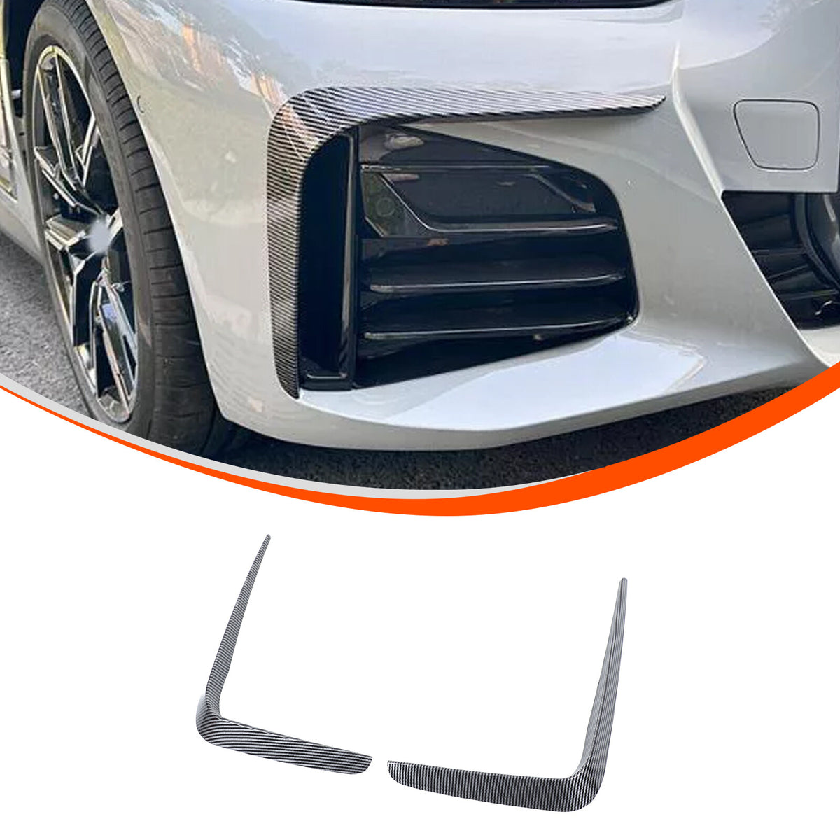 Carbon Fiber ABS Front Bumper Side Air Vent Trim For BMW G22 G23 M Sport 20+ 5