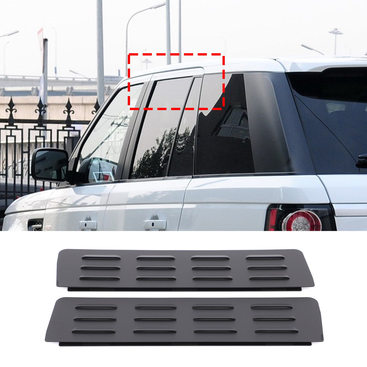 Rear Door Window Louver Air Vent Panel Trim For LR Range Rover Sport L320 05-13 14