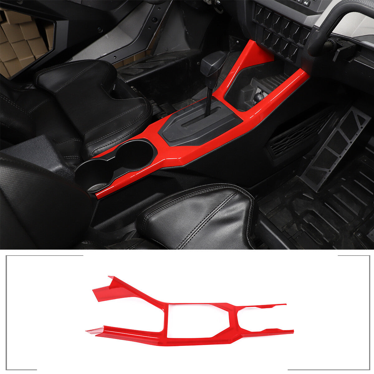 Red Center Console Panel Cover Trim For Polaris RZR PRO XP Ultimate 2021 US 4