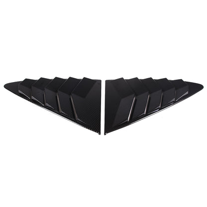 ABS Carbon Fiber Rear Side Window Louver Cover For Jaguar F-TYPE Coupe 13-24 2