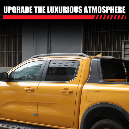 Aluminum Rear Door Window Louver Air Vent Panel Trim For Ford Ranger T9 2023+ 5