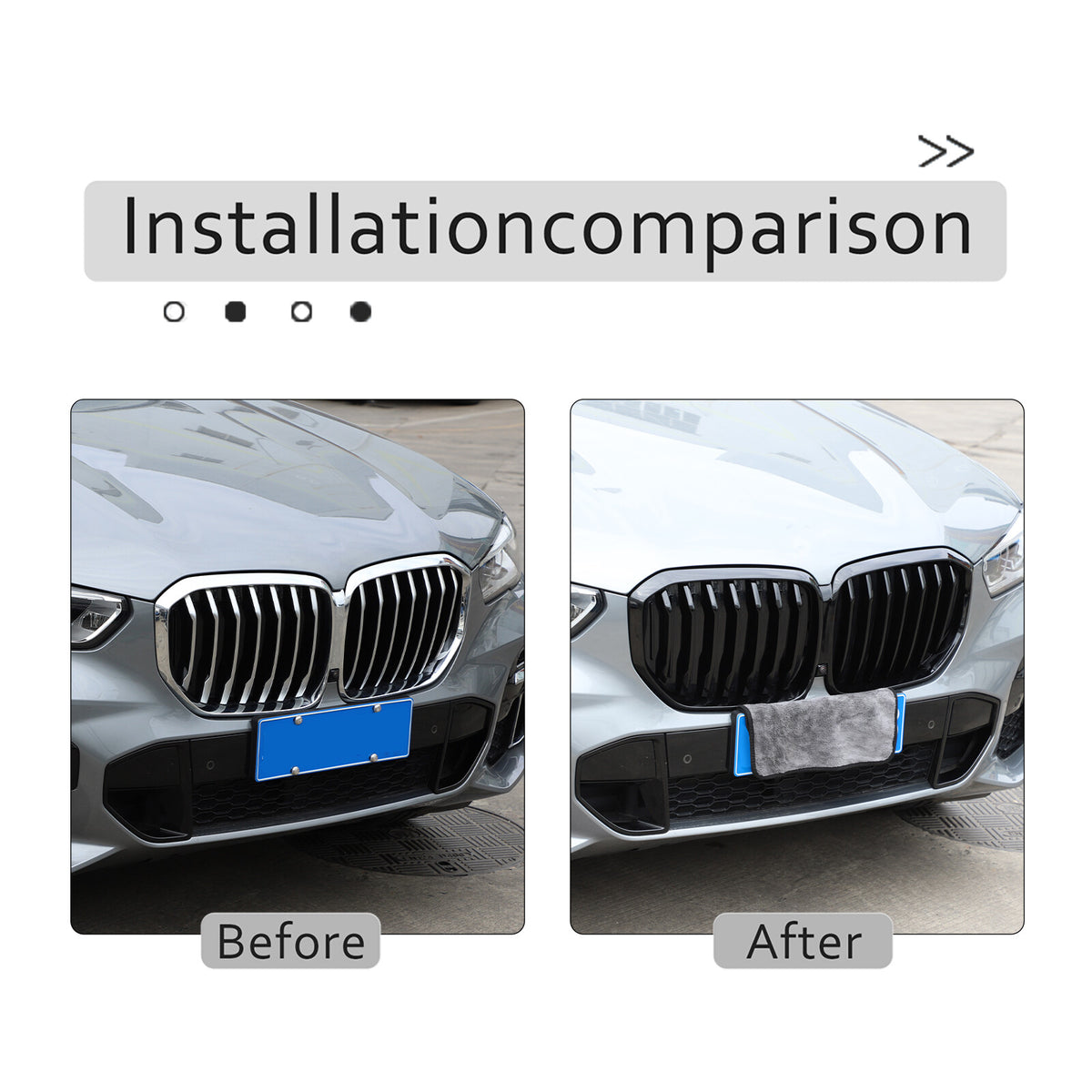 Replace Glossy Black Front Kidney Grille For BMW X5 G05 2019-2022 2023 23