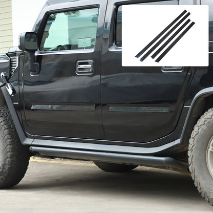 Black Titanium Stainless Steel Body Molding Trim Strips For Hummer H2 2003‑2009 2
