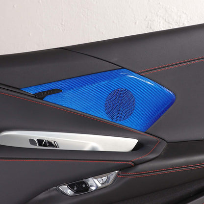 Blue Real Carbon Fiber Full Interior Set Decor Trim Kit for Corvette C8 20-25 - Variants 1-5 18