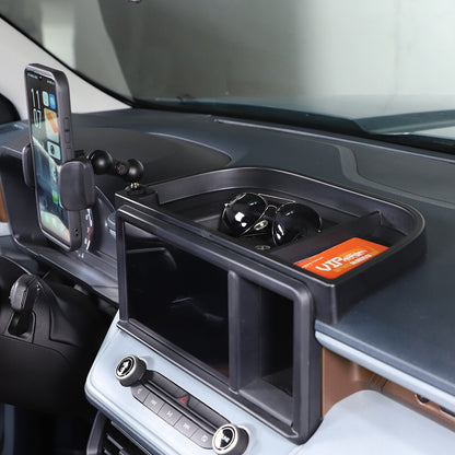 Dashboard Cell Phone Holder Mount with Storage Tray Box for Ford Maverick 2022+ 3