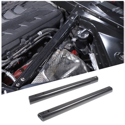 Real Dry Carbon fiber Engine Bay Crossmember Panel Trim Cover For Corvette C8 12