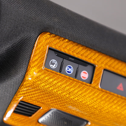 Yellow Carbon fiber Roof Reading Light Panel Trim For Corvette C8 2020-26 6
