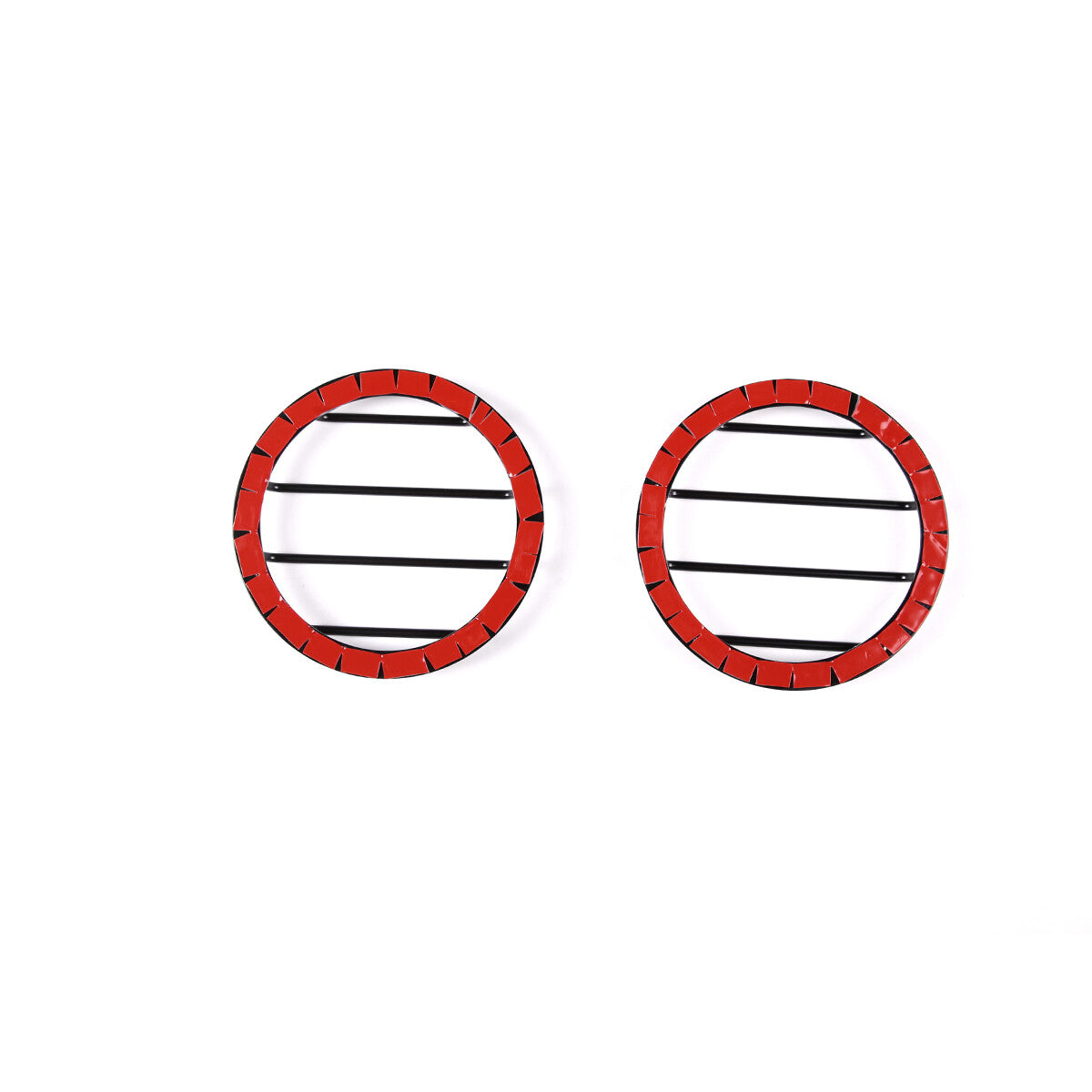 2pcs Carbon steel Fog Light Lamp Bezel Trim Rings Cover For Hummer H2 2003-2009 10