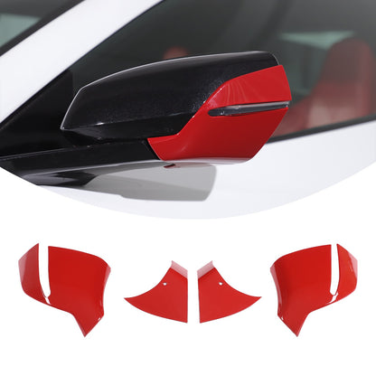 Sport Red ABS Exterior Side Mirror Bottom Cover Trim For Corvette C8 2020+ US 2