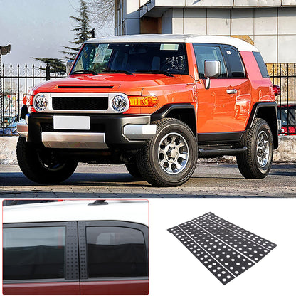 Black Aluminum Alloy Window Center Pillar Trim Panel For Toyota FJ Cruiser 07-21 3