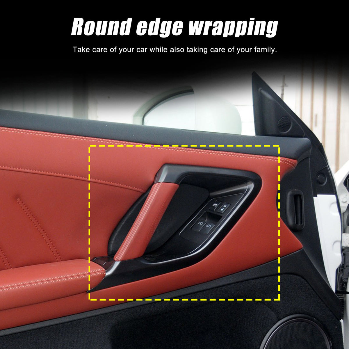 Real Carbon Fiber Interior Door Handle Cover Trim For Nissan R35 GT-R GTR 4