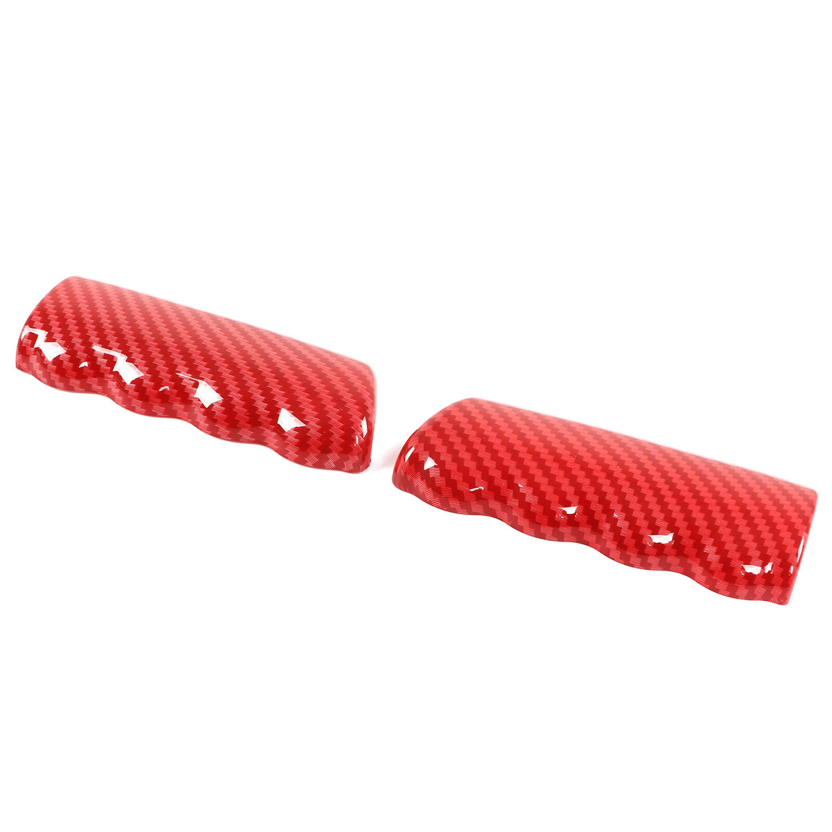 Red Carbon Fiber ABS Parking Brake Lever Sleeve Trim For Corvette C6 2005-2013 9