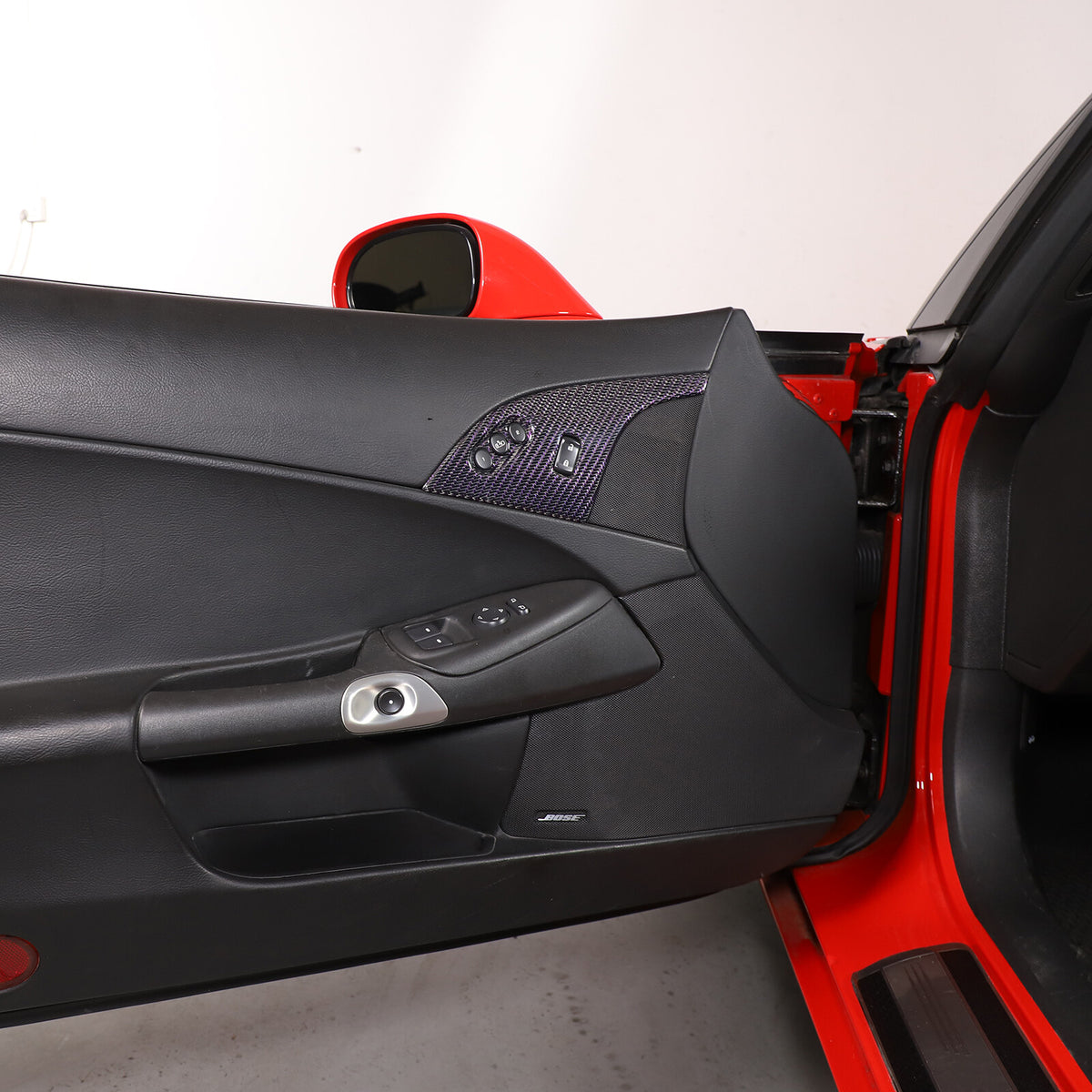 Real Carbon Fiber Children Lock Button Frame Trim For Corvette C6 2005-2013 3