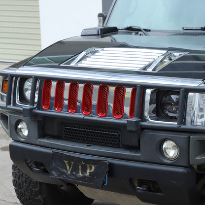 Sport Red ABS Front Grille Anti-Insect Bug Screen Trim For Hummer H2 2003-2009 22