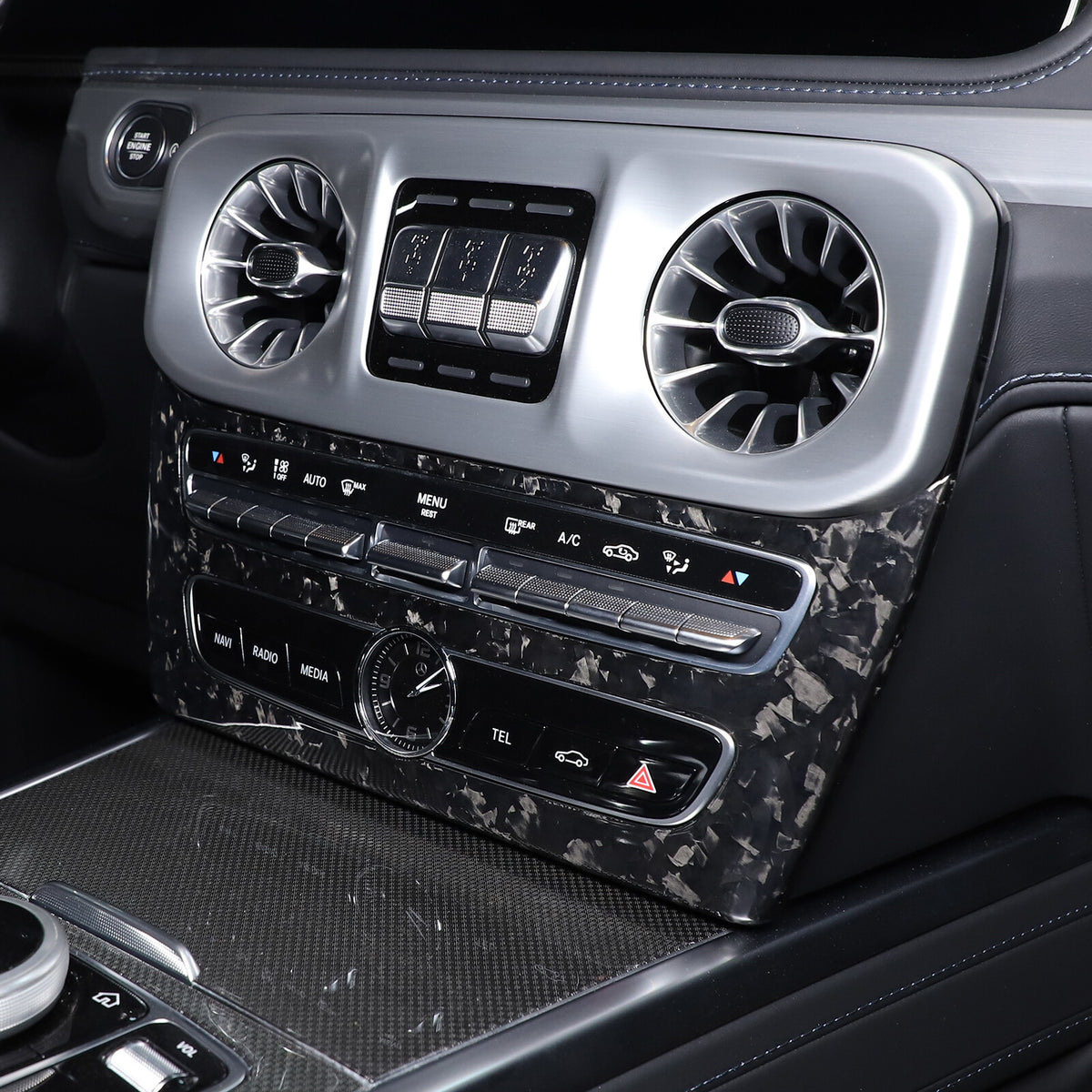Forged Carbon Center Console Volume Mode Trim For Benz G Class W463 G500/63 19+ 14