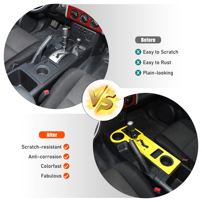 Yellow ABS Shift Panel Frame For Toyota FJ Cruiser 2007-2021 23