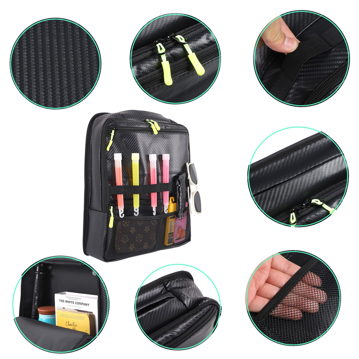 Carbon Fiber Pattern Trunk Right Side Window Bag For LR Defender 110 L663 2020+ 20