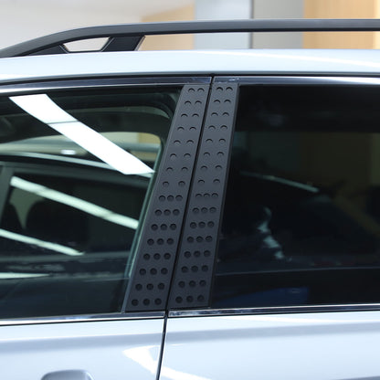 Black Window B pillar Post Protector Cover Trim For Subaru Forester 2019-2024 1