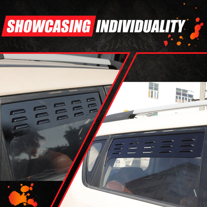 Black Rear Door Window Louver Air Vent Panel Trim Cover For Kia Soul 2009-2013 15