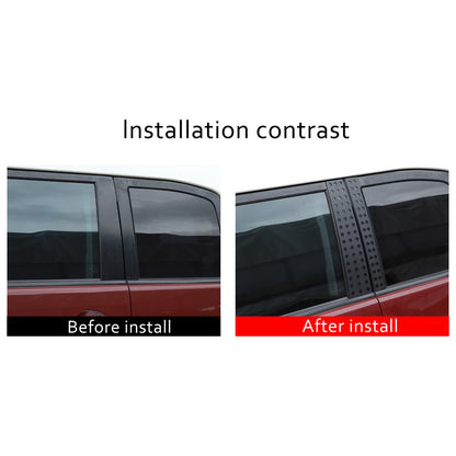 Black Aluminum Alloy Window Center Pillar Trim Panel For Toyota FJ Cruiser 07-21 7