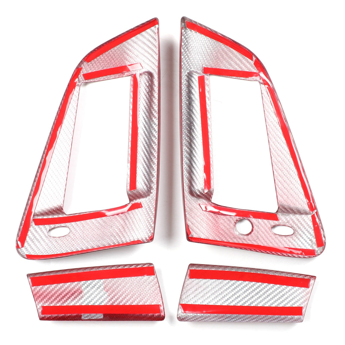 Red Real Carbon Fiber Door Handle Cover For Nissan 370Z Z34 2009-2019 10