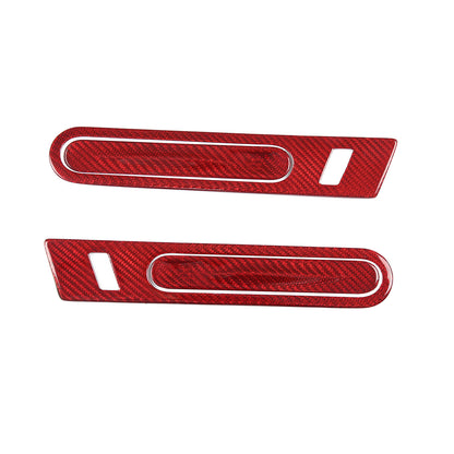 Red Carbon Fiber Exterior Car Door Handle Cover Trim For Nissan GTR R35 2008-16 4