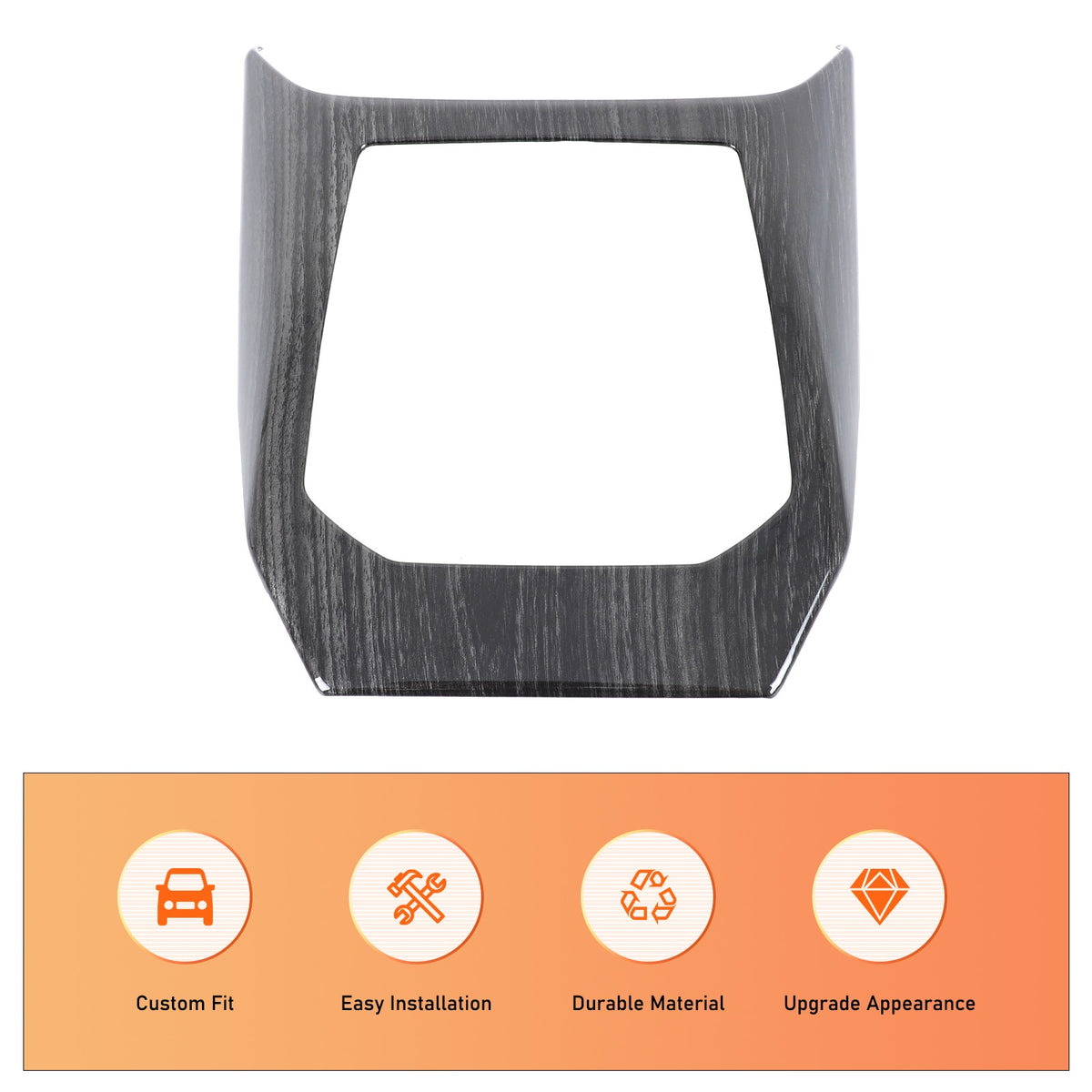 ABS Black Wood Grain Center Console Gear Shift Trim Cover For BMW X3 G45 2025+ 19
