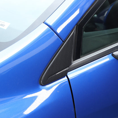 Real Carbon Fiber A Pillar Corner Triangle Cover Trim For Subaru WRX STI VB 22+ 23